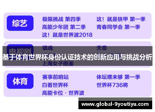 基于体育世界杯身份认证技术的创新应用与挑战分析